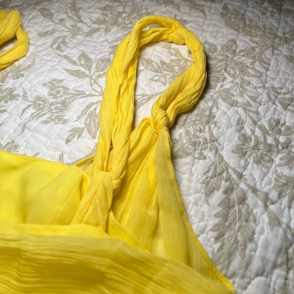 Banana Republic Silk Chiffon Babydoll Party Mini Dress Empire Waist, size 12 - Picture 13 of 16